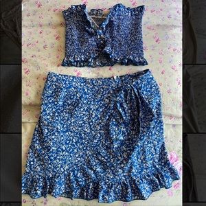 Shein Tube Top and Skirt Set